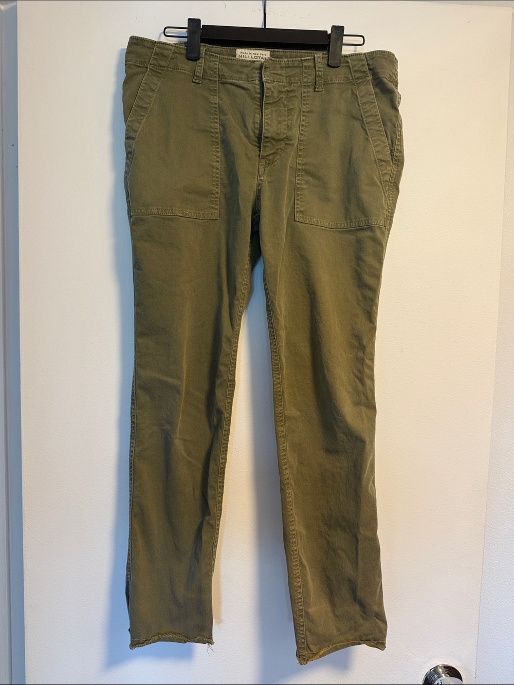 Nili Lotan Olive Green Jenna Pant